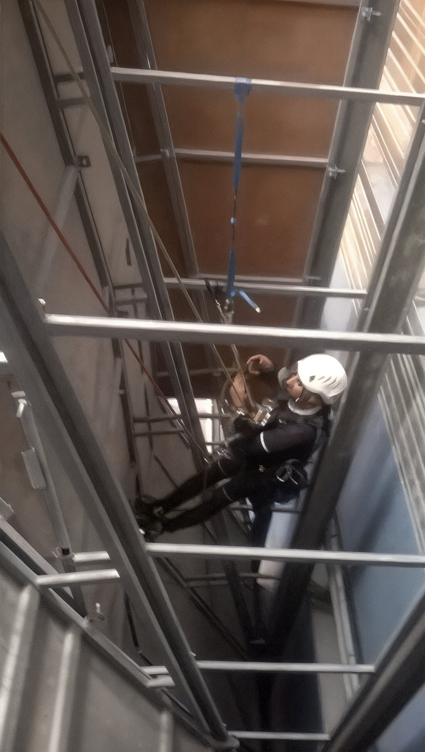 Alti centre, cordiste, industriel, pose de points d’encrage, pose de chemin de câble, pose de ligne de vie, maintenance, construction, charpente.